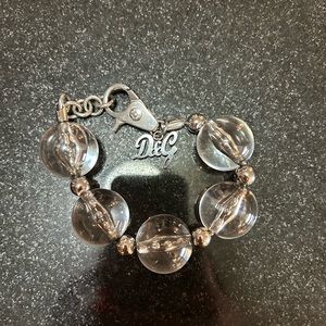 Dolce & Gabbana Silver and Clear Acrylic Bracelet